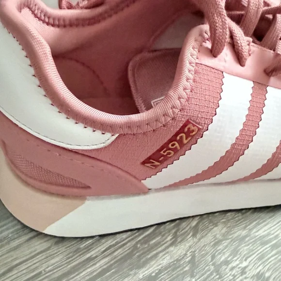 adidas Pink Women's Casual Three-Stripe Sneakers - Picture 2 of 8